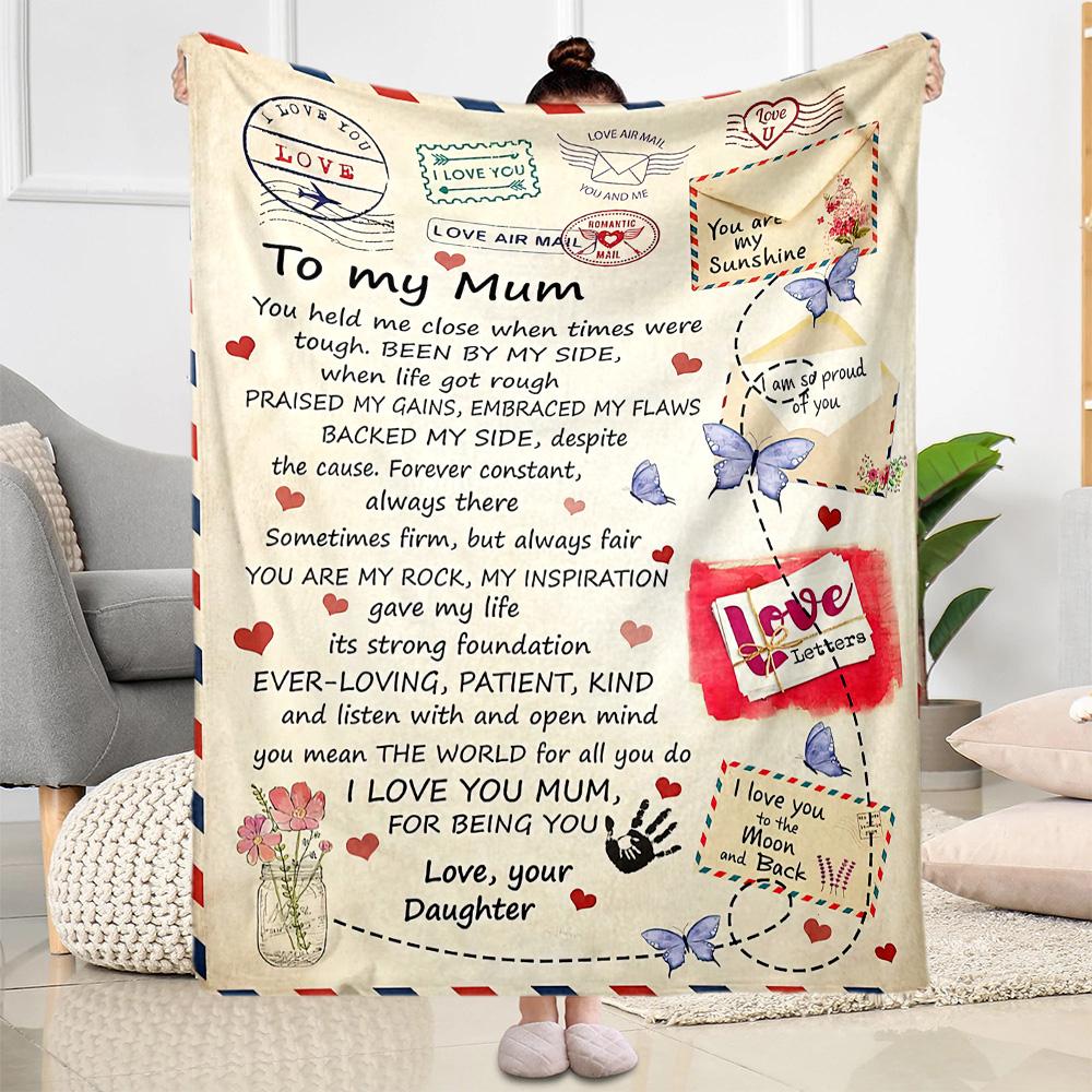 Love Letter To Daughter Blankets Are Suitable for Living Rooms,making Them an Ideal Choice for Outdoor Travel and Gifts.