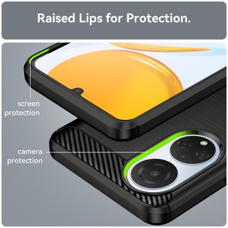 For Huawei Honor X7 Case Cover For Honor X7 Capas New Phone Back Shockproof Bumper Soft TPU Carbon Fiber Cover Honor X 7 8 X8 X7