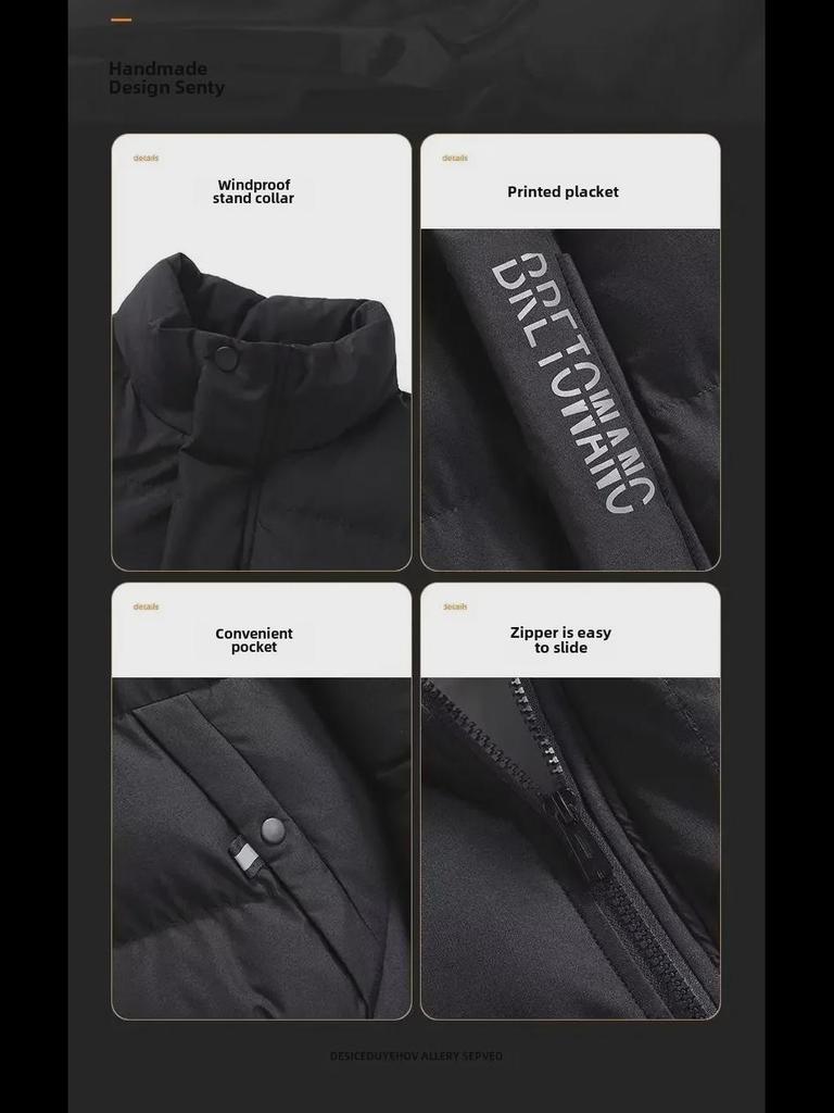 Giacca da uomo slim fit in cotone stile coreano - Inverno 2022