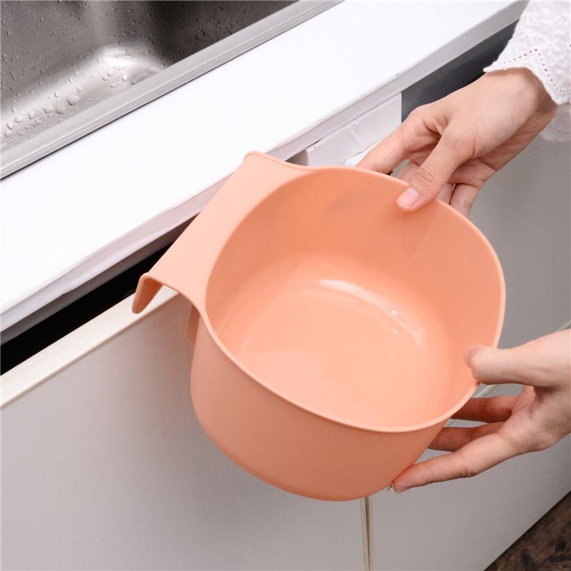 Kitchen cabinet door hanging food waste trash can trash basket, household storage box peel confetti sorting trash basket