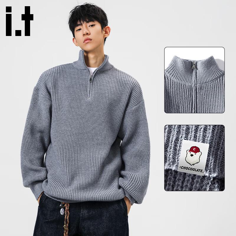 :CHOCOOLATEit Men s High Street Stand Collar Knit Sweater L