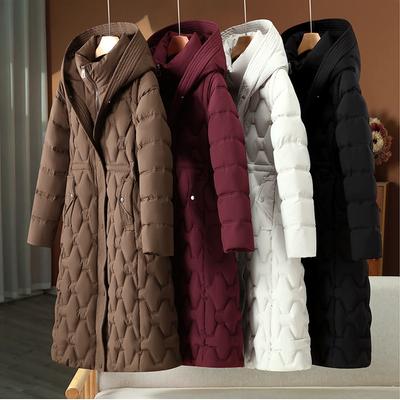 Fashion Winter Long Parkas Women's Down Cotton-padded Jacket Detachable-sleeve Coats Thicken Warm Overcoat Hooded Outerwear