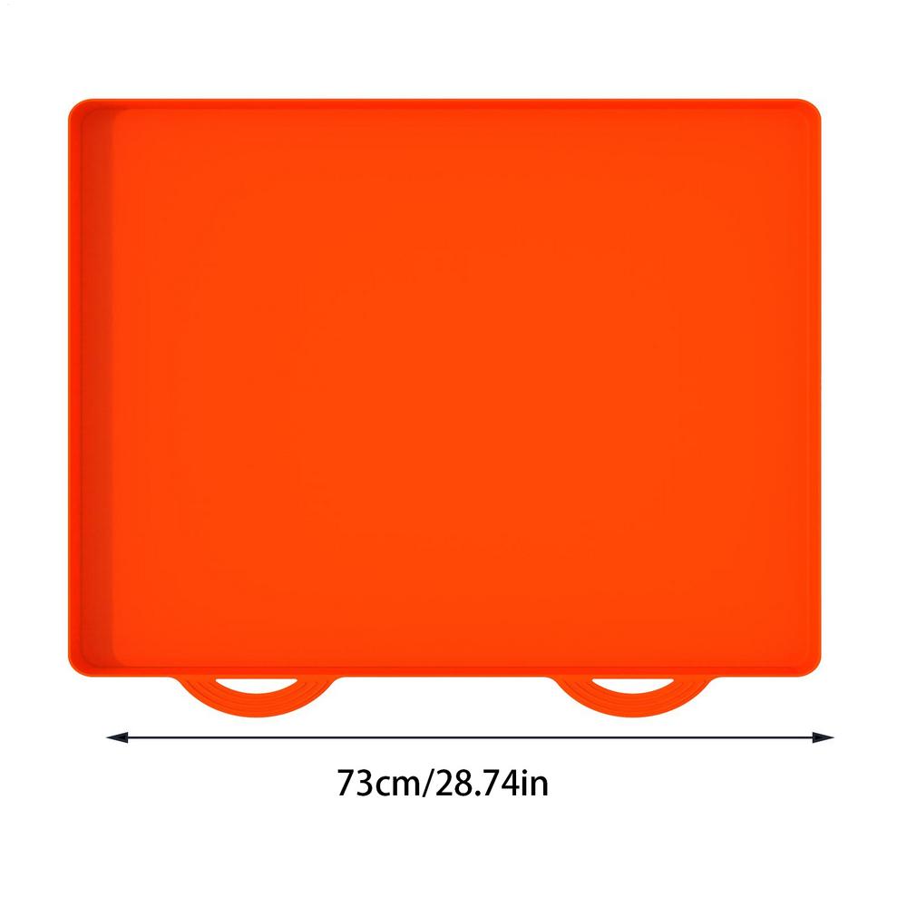 

Griddle Grill Mat Reusable Nonstick Silicone BBQ Mat Grill Accessories Multifunctional Barbeque Mats 17 Inches for Restaurant оранжевый