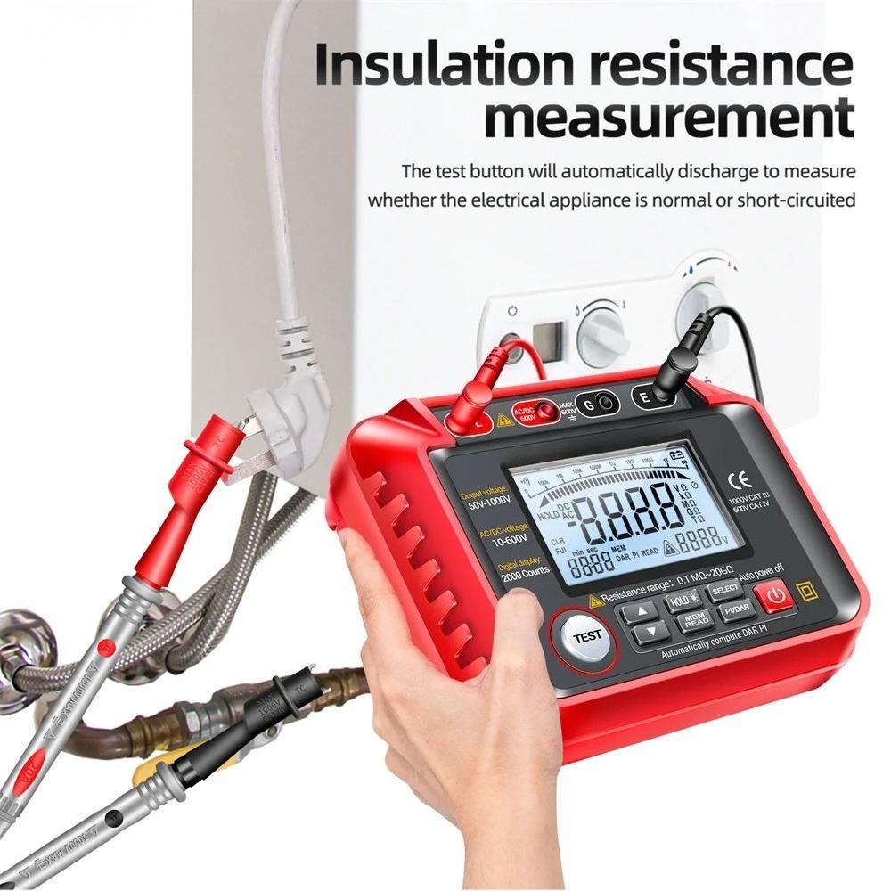 Digital Megohmmeter Meters Insulation Earth Resistance Meters Tester cable High Voltage Voltmeter Meter