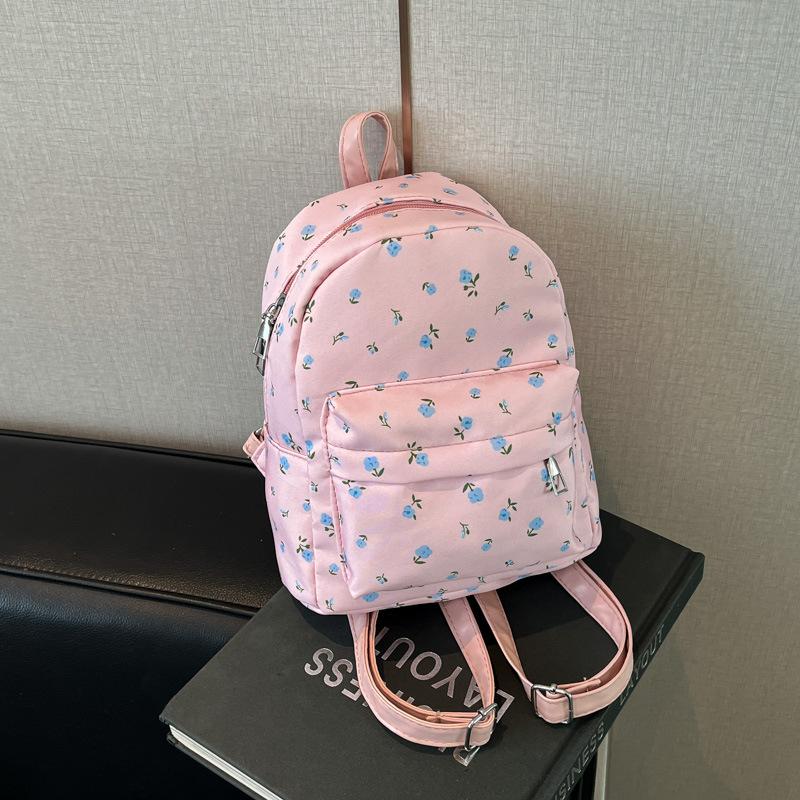 

2025 Flower Girl Clear Backpack Trendy Girl Going Out Travel Floral Light Backpack