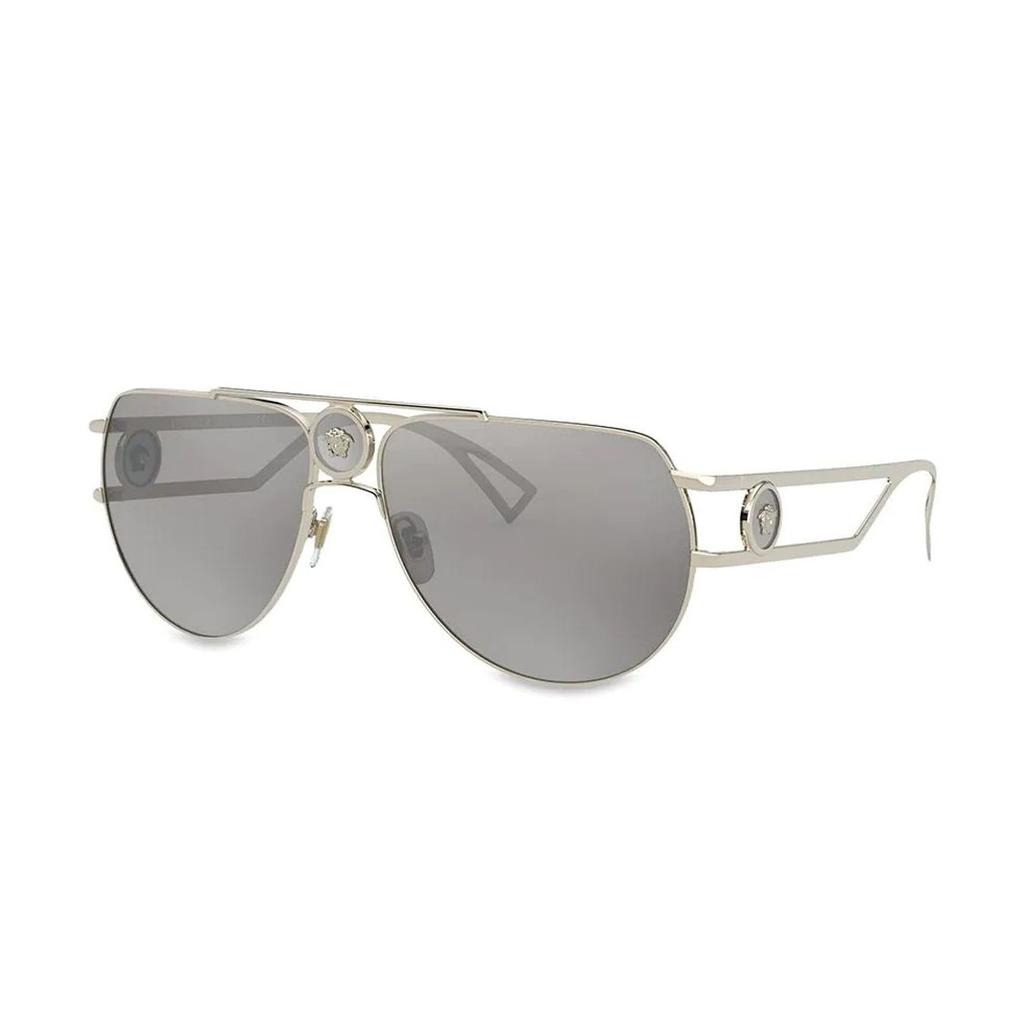 Versace Gafas de Sol Estilo Piloto Medusa Gafas de Sol para Hombre Gris VE222512526G