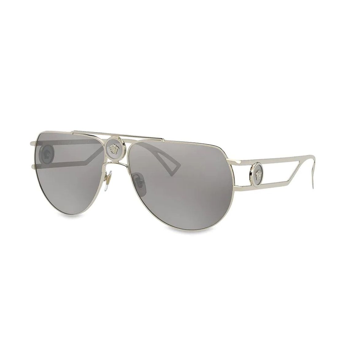 Versace Medusa Pilot Style Sunglasses Men sunglasses Gray VE222512526G 60