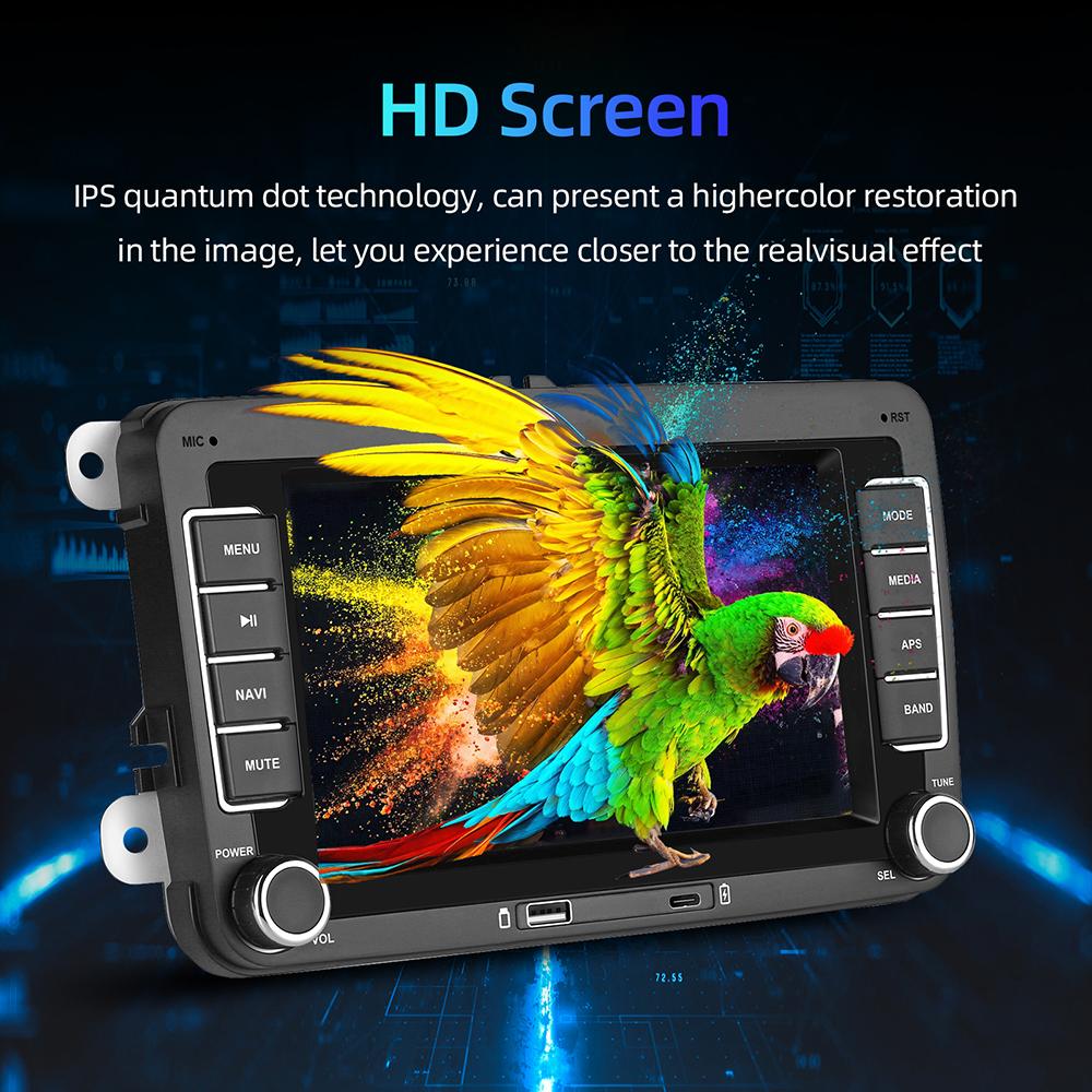 7" Car Multimedia Airplay 2 Din Car Radio Wireless CarPlay Android Auto Stereo Audio For VW/Seat/Skoda/Passat/Golf/Polo
