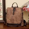 Zipper Backpack Women's Block Color Backpack Female Anti-Theft Schoolbag