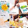 Shuttle Art Art Marker Brush Pastel Brush and Fine Twin for Homework Pens, Tip, Colors, 56-Color Set, Water-Based, Tip, Markers, Water-Resistant,
