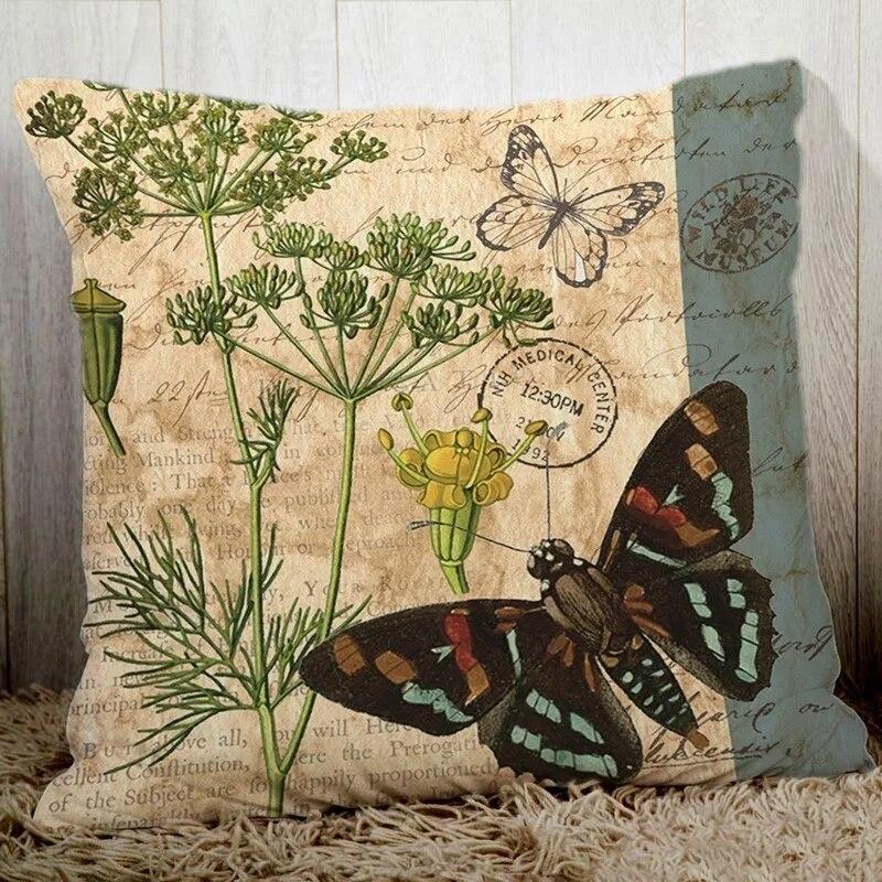 Home Decor Sofa Cushion Cover Butterfly Print Home Decor Pillow Cover Seat Living Room Cushion