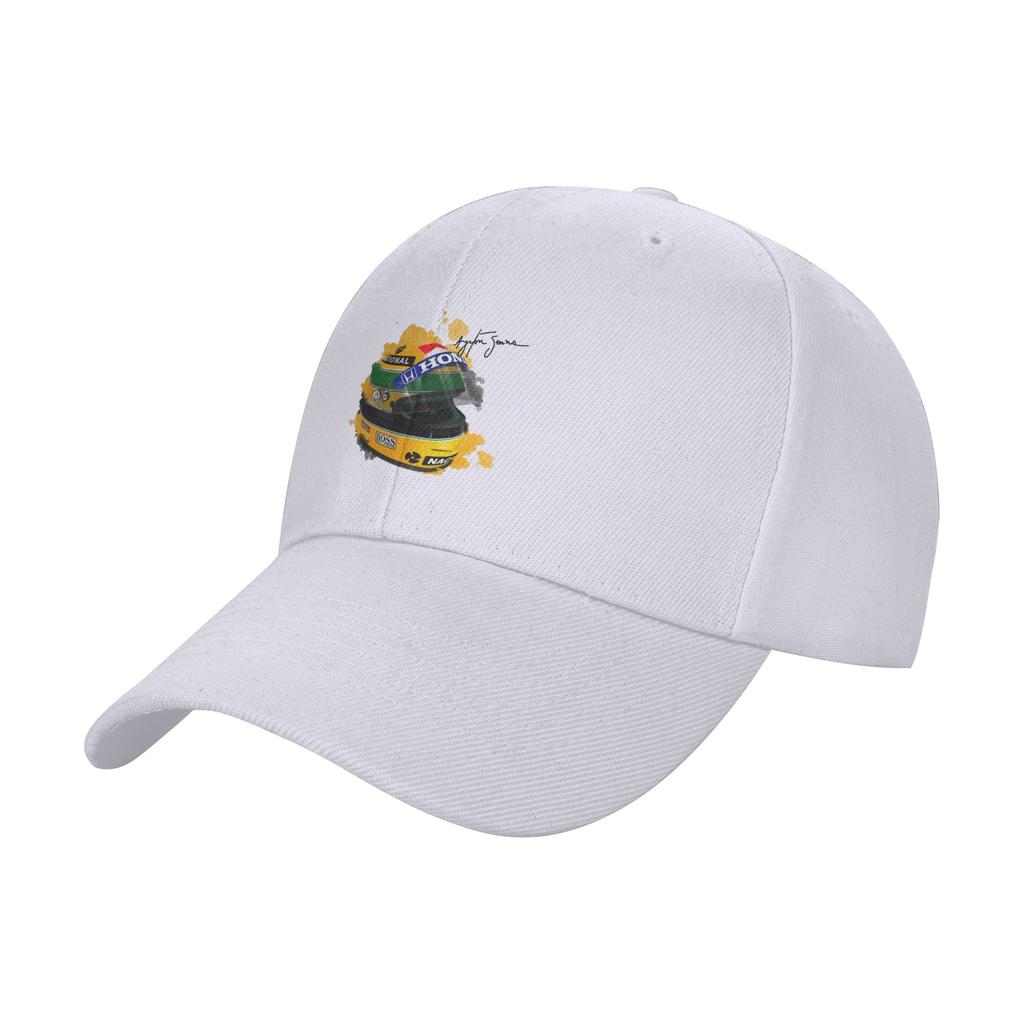 Unisex Ayrton Senna Helmet Racing Car Watercolor Hats Hip-Hop Baseball Caps Polyester Hats Sun Hat Breathable Sun Hats