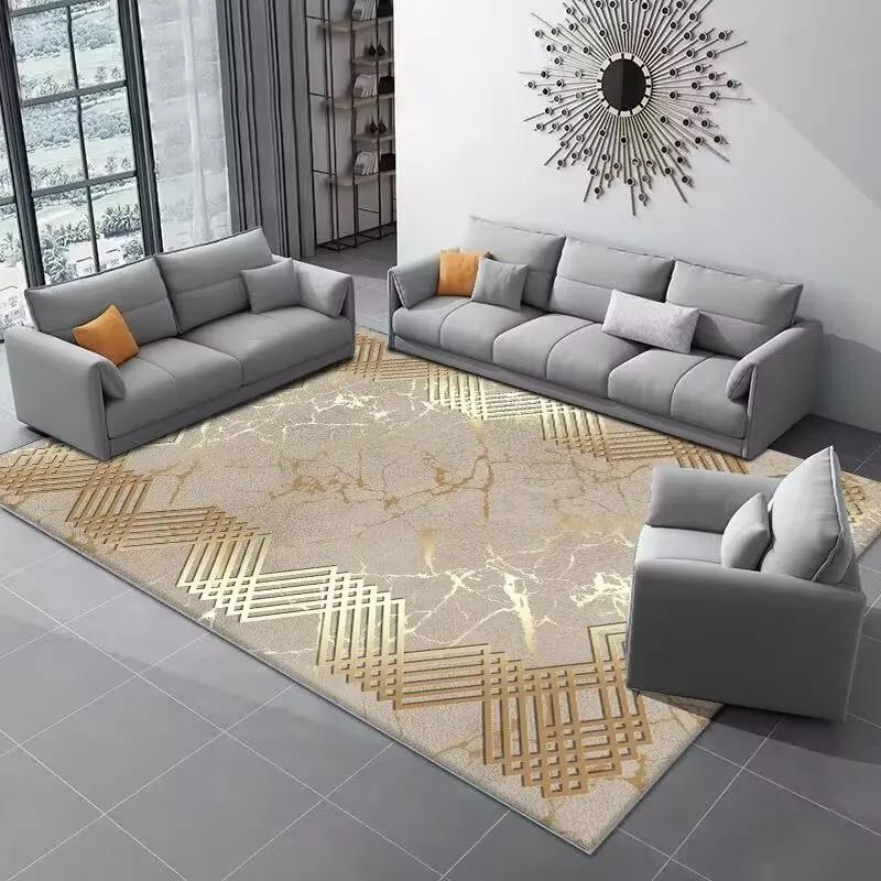 Luxury Carpets for Living Room Marble Decoration Home Rugs Hall Sofa Side Soft Floor Mat Room Decor Doorway Hallway Large Carpet