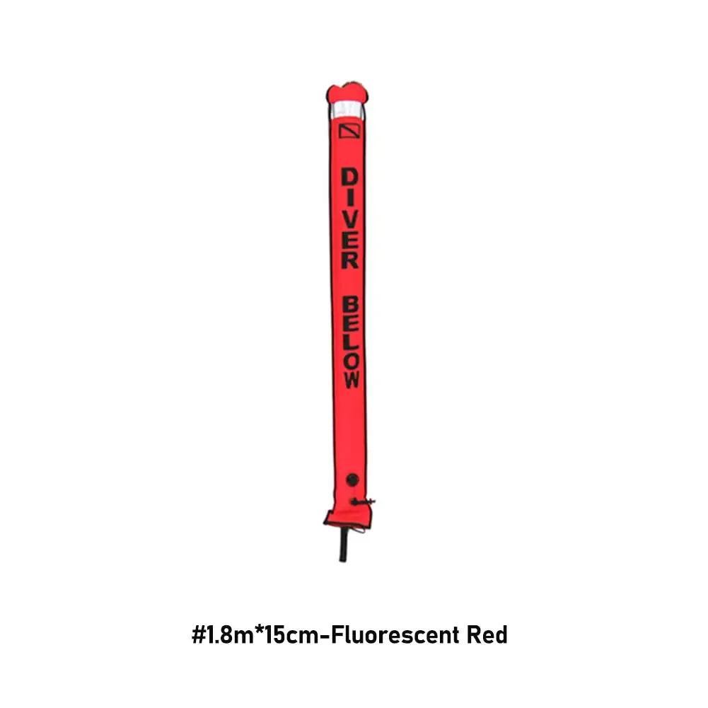 1.2-1.8M Inflatable Diving Safety Sausage SMB Signal Tube Surface Marker Buoy Scuba Diving Gear