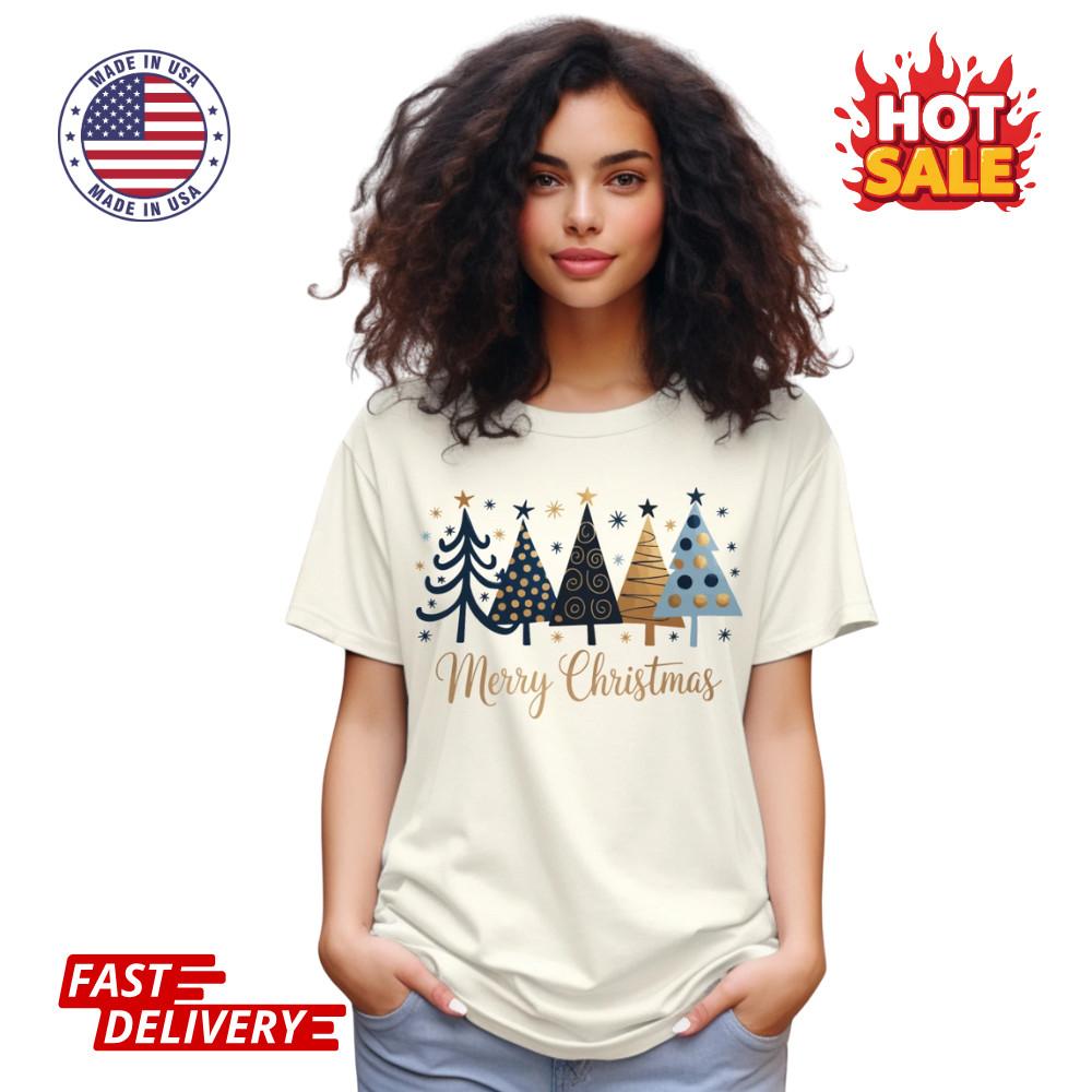 SALE Merry Christmas Tree Unisex Graphic T shirt Size S-5XL Gift Christmas shirt Unisex T-Shirt S