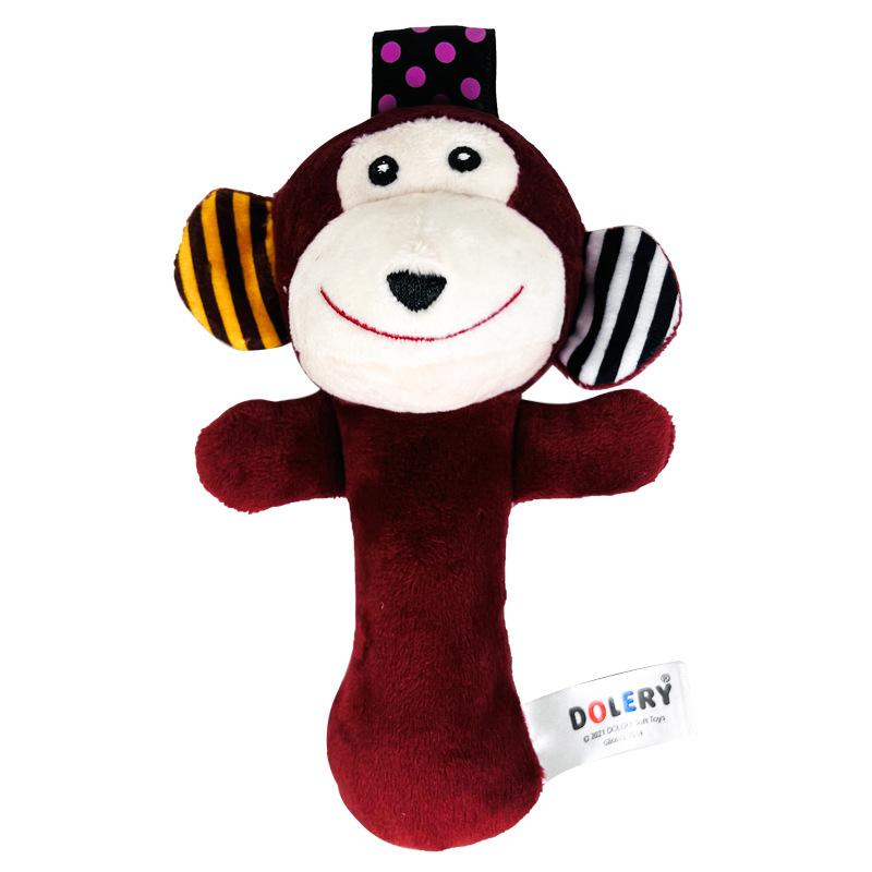 

New Baby Plush Rattles Cartoon Animals Grab Ability Training Toy Infant Stroller Bed Hanging Bell Plush Dolls Educational Toys