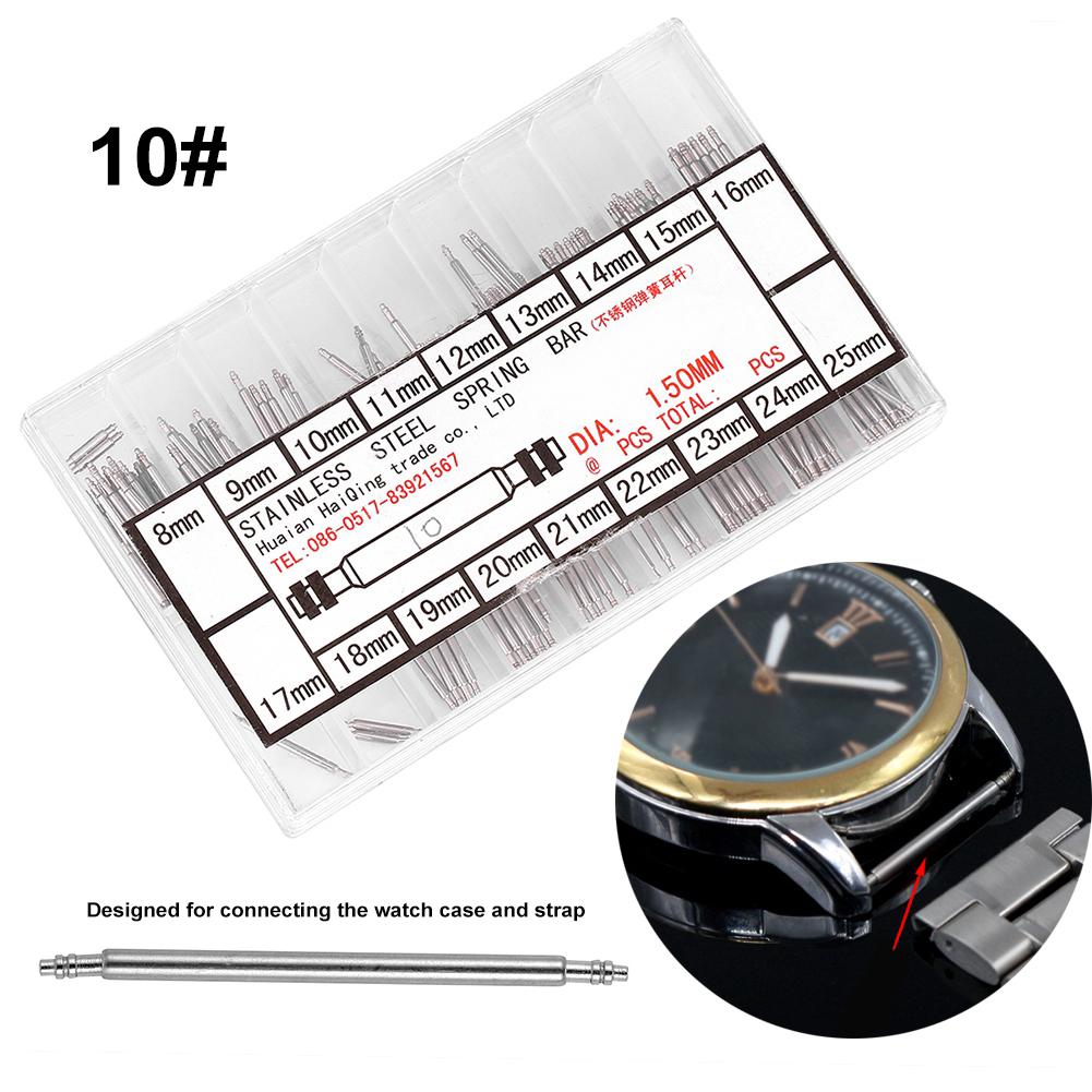 Edelstahl Uhrenarmband Feder Verbindungsstift Armbanduhr Armband Befestigungsstift Reparaturwerkzeug 10#