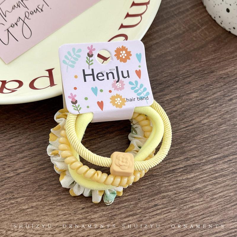 Super Immortal Butterfly Hair Rope Mori Imitation Crystal Durable Headrope Delicate Hair Tie Women's Rubber Band Hair Rope Headgear