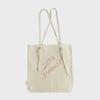 Safe Sunday Embroidered Canvas Tote Bag (Ivory)