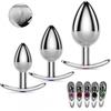 3PCS/Set Metal Anchor Base Outdoor Women's Anal Plug Couple Sex Toy Stainless Steels Man Butt Plug Trainer Adult Sex Anal Masturbator