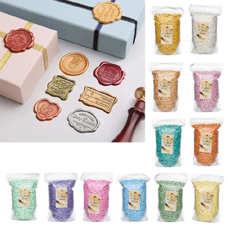 500g Waxes Seal Beads for Wax Seal Stamp Flower Shaped Sealing Waxes for Scrapbooking Christmas Card Craft Embellishment