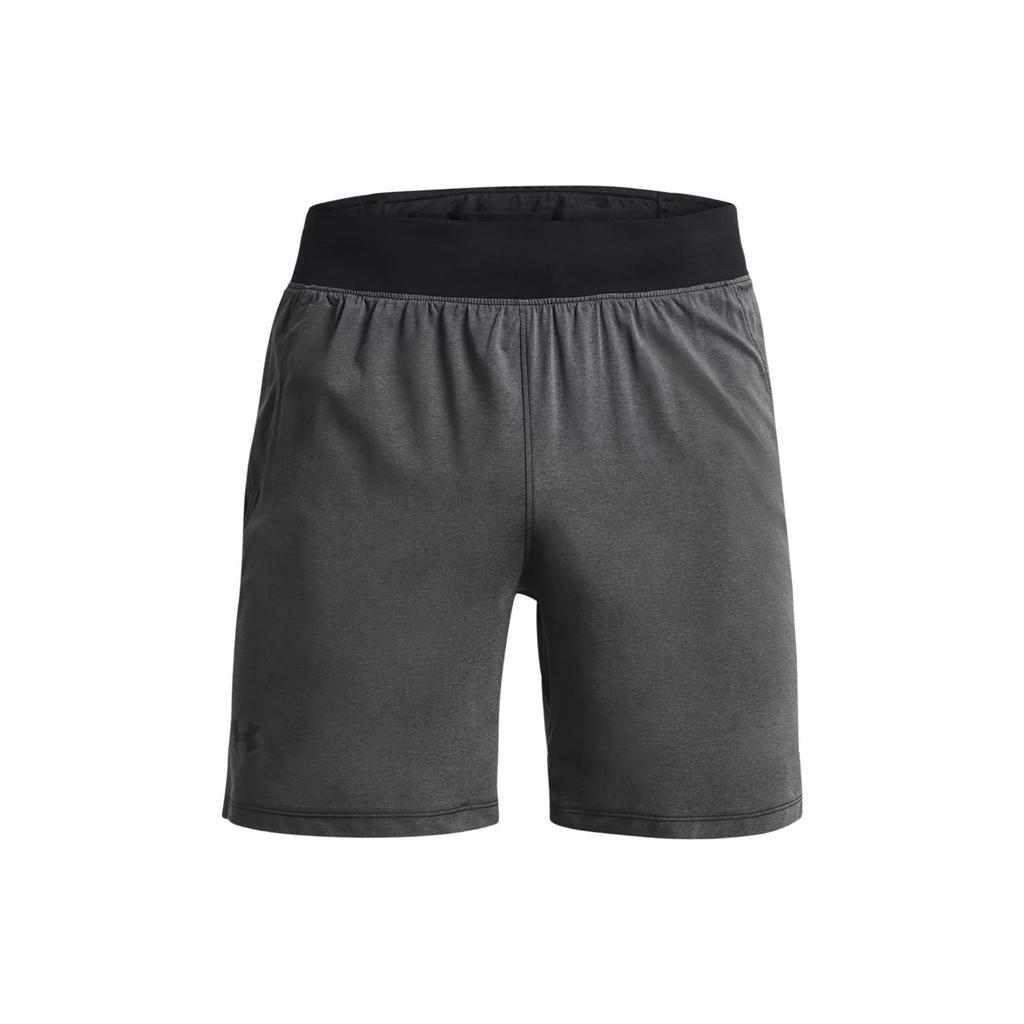 Under Armour Solid Color Elastic Waist Running Shorts Men Bottoms Black 1376510-001