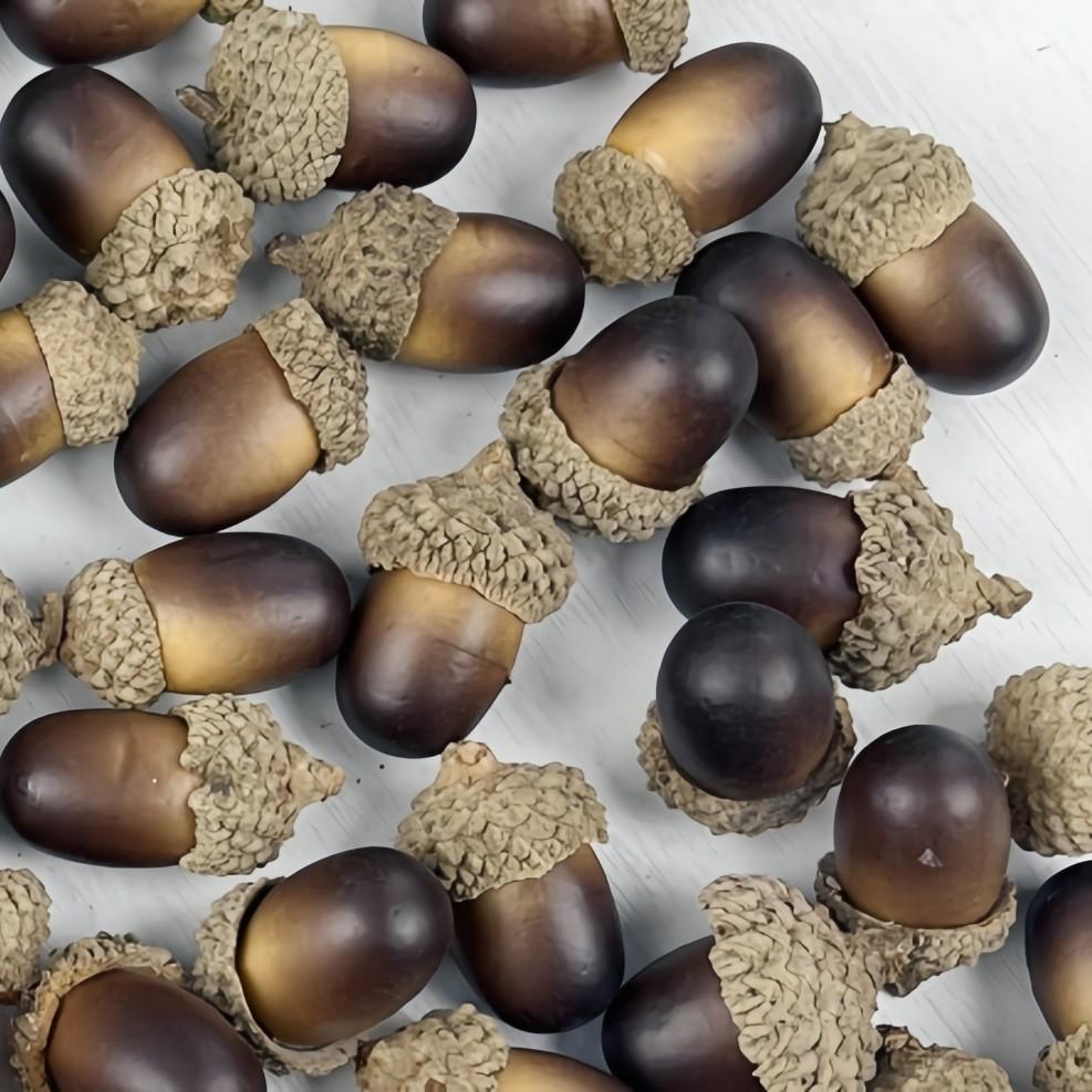 Kleine Eichelschaum Haselnussmodelle für DIY Halloween- und Weihnachtsdekorationen