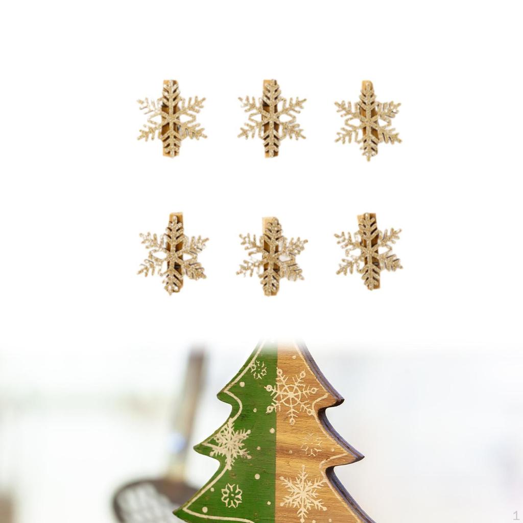 6 kusů přívěsků na vánoční stromek, dřevěné štítky, ozdoba pro festivalovou atmosféru