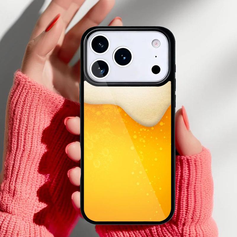 

Beer Mug Beer Bubbles Phone Case for iPhone 17 16 15 14 13 Pro Max Back Cover for 12 11 Pro Coque iPhone 16 Pro Max