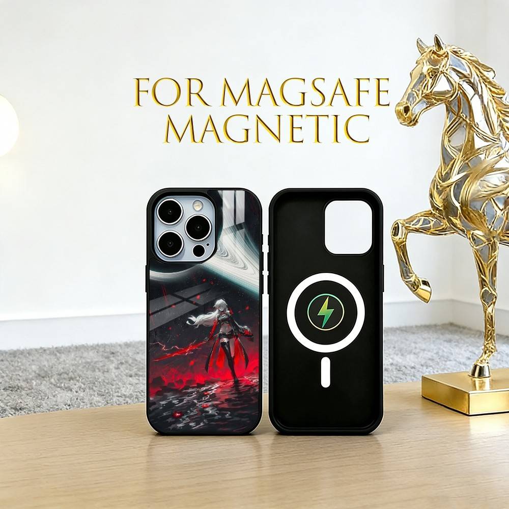 Anime goddess Phone Case For iPhone17,16,15,14,13,12,11 Plus,Pro Magnetic with Magsafe Wireless Charging