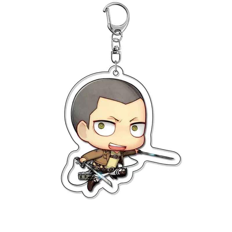 Attack On Titan Wings Of Liberty Keychain Featuring Eren Levi Hange Mikasa And Armin.