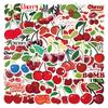 60pcs Cartoon Cherry Fruit Stickers – Waterproof Decoration for Journals, Stationery, Water Bottles & Computers