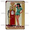 Garage Metal Sign Vintage Plaque OilGas Tin Sign Wall Decor For Man Cave Plate Crafts Art Poster Racing Car Custom