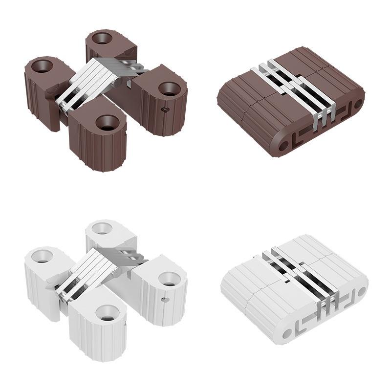Cross Hidden-Hinges Plastic Iron Folding Door Table And Chair Cross Hinge Plastic Concealed Hinge Furniture Hardware Accessories
