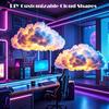 Cloud LED Lights for Ceiling USB Thundercloud LED Lamp Set Ambient Music Light for Desktop Ceiling Bedroom Living Room Office