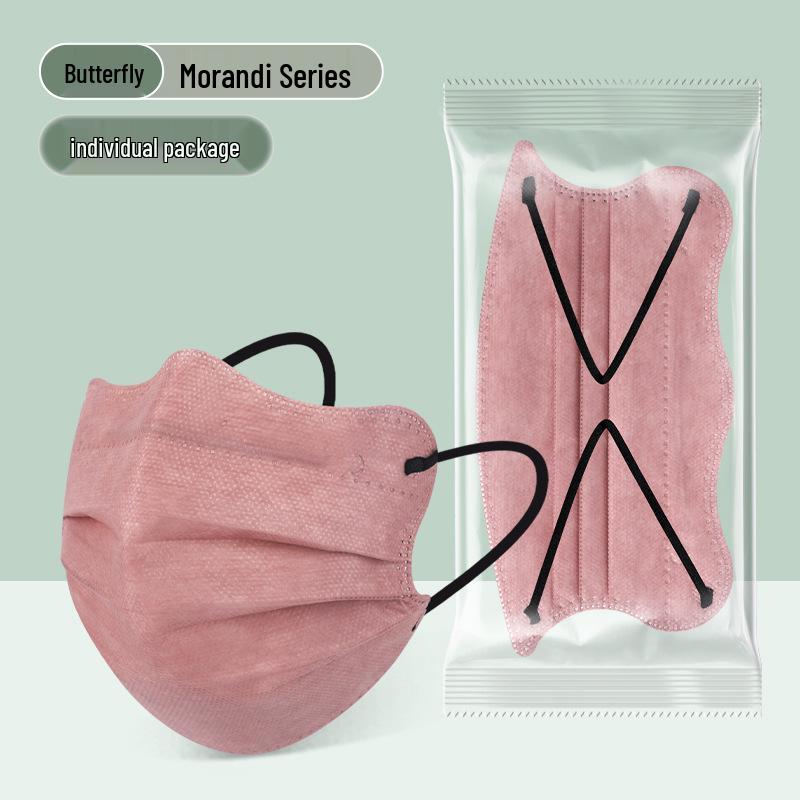 3D Butterfly Beauty Breathable Mask with Eye Corner Protection - Disposable Morandi Macaron.