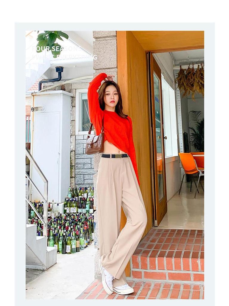 Women's Korean Style Leather Belt with Letter Buckle - Minimalist Fashion Belt for Skirts and Pants