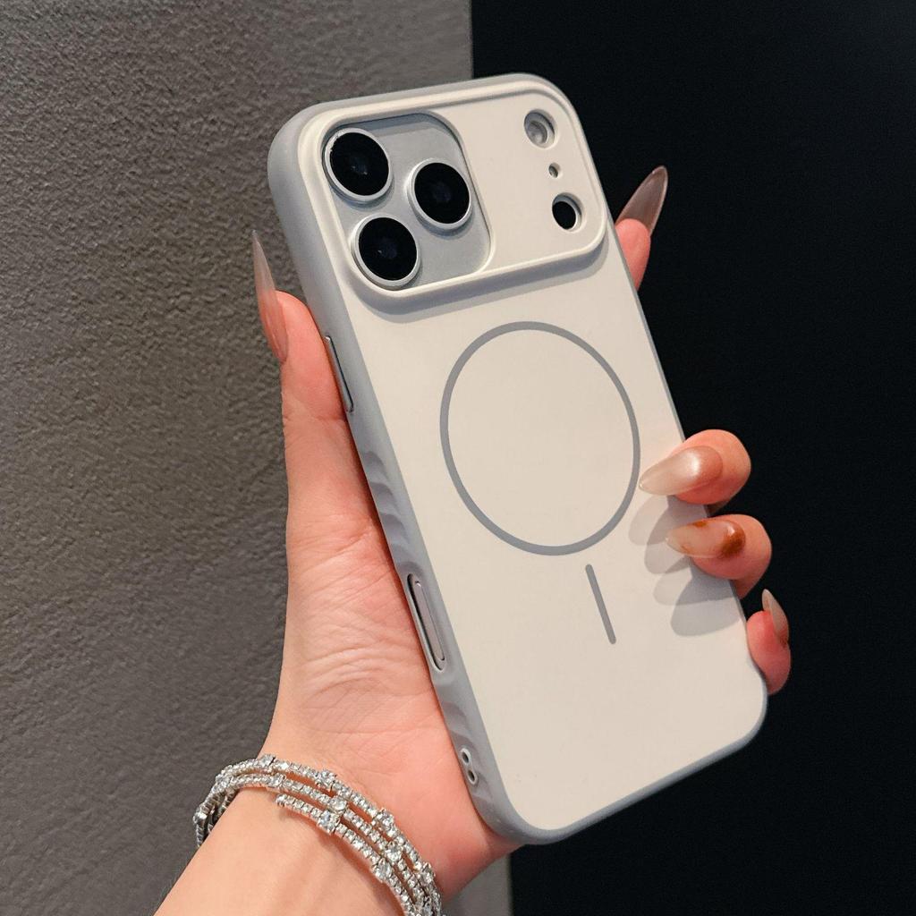 Color-Block 2-in-1 Magnetic Anti-slip Phone Case for Apple 17 Pro Max, 16 Pro, 15, 13, 11 Trendy Skin-Feel