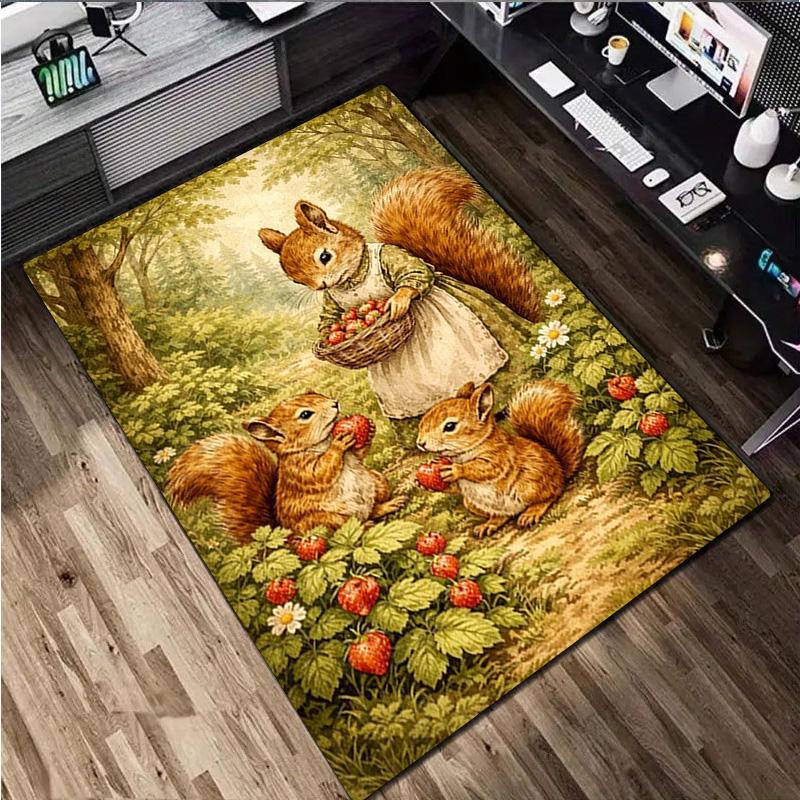 Rabbit Rug Home carpet Office Decorative Carpet For Living Room Bedroom Door Mat Floor Carpet Computer Chair Area Rug