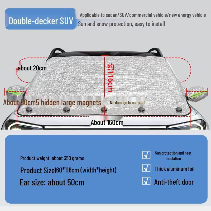 Thickened Front Windshield Sunshade with Heat Insulation