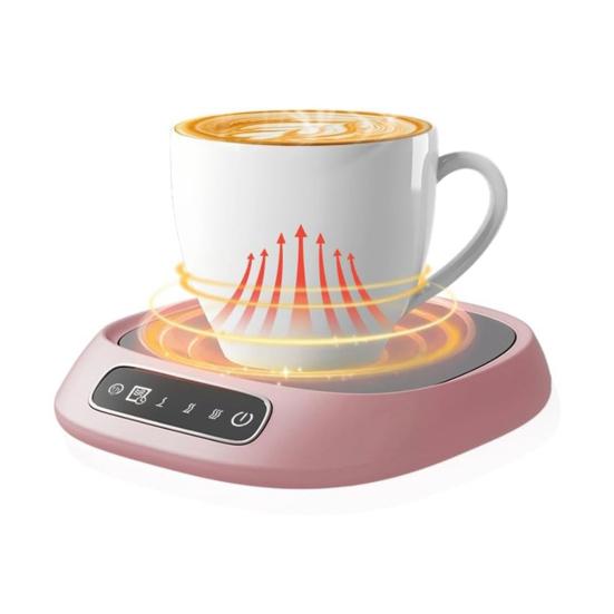 Ayarlanabilir Sıcaklıklı Elektrikli Fincan Isıtıcı Taşınabilir Kahve Çay Kupası Isıtıcı Kablosuz Taşınabilir İçecek Isıtıcı Ped Ofis Ev İçin