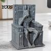 Compact Display Cabinet Decor Anubis Sitting On Throne Statue, Palm-Sized 3D Printed Non-toxic Desk Decoration Mini Ornament, Ancient Egyptian