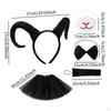 Antelope Horns Headband Animal Costume Bow Tail Skirt for Performance Halloween