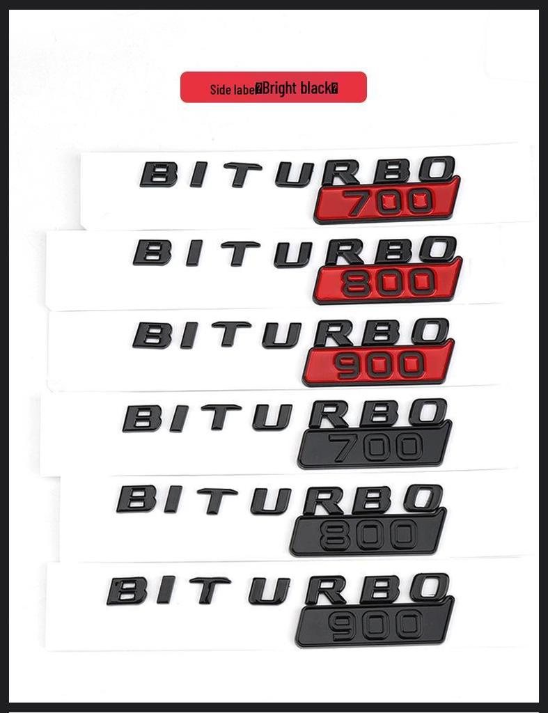 Brabus BITURBO Fender Emblem: Suitable for Mercedes 800, 700, 900 Models