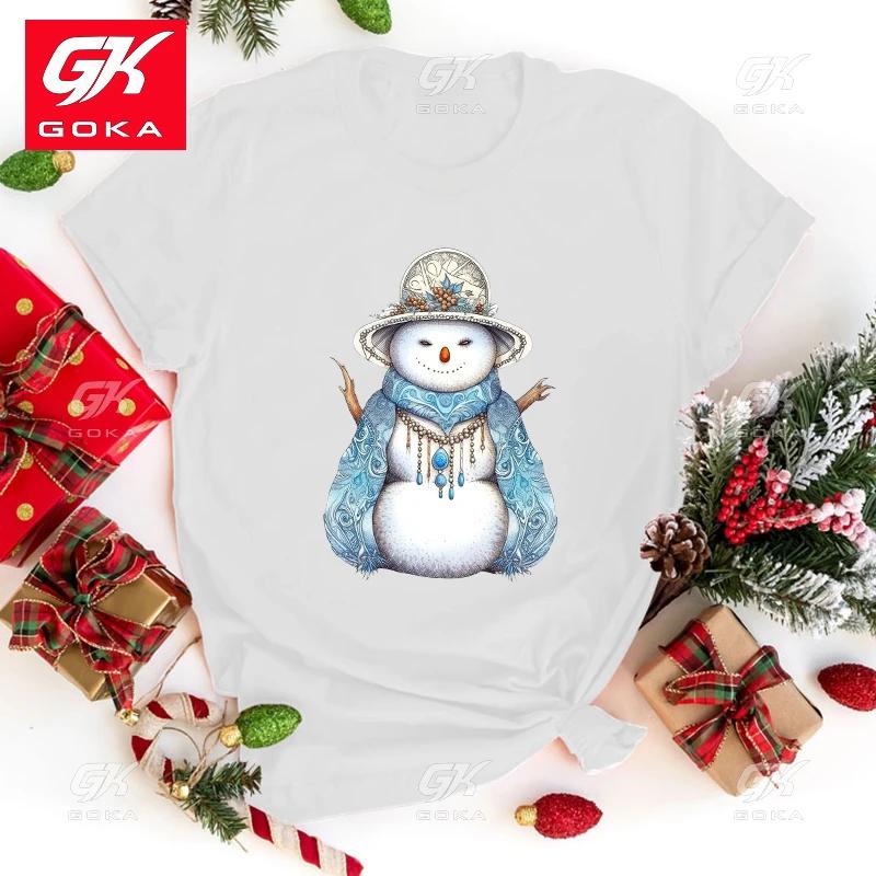 

Fuuny Christmas SnowUnisex Letter Printed Cotton T Shirt Unisex Unisexs and WomenS Fashion Short Sleeve Christmas SnowUnisex Casual Tees S