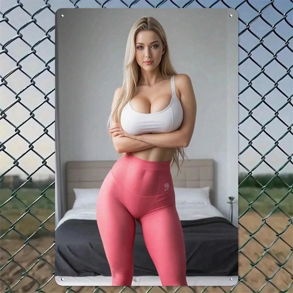 Arte de Pared Vintage Placa de Aluminio para Mujeres, Decoración Retro para el Hogar Regalo para Sala de Estar Dormitorio Cocina Baño, Decoración de Póster Elegante