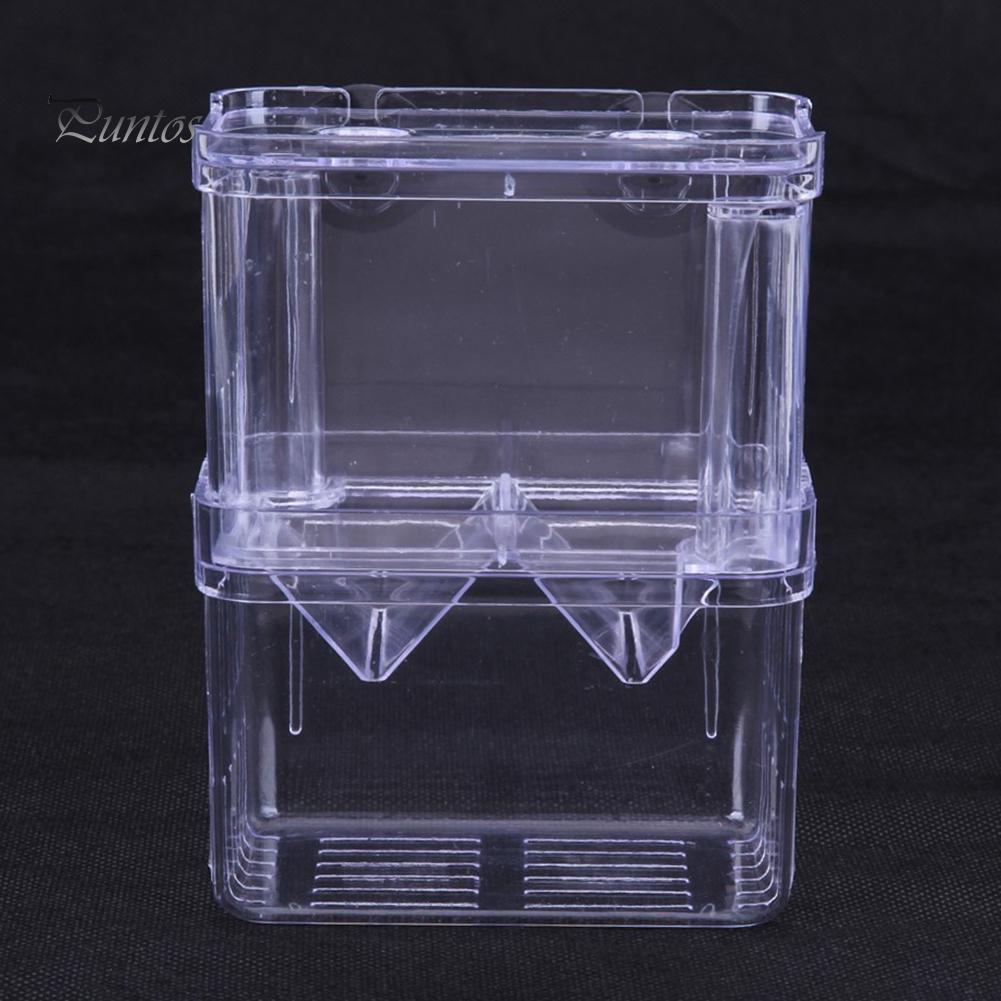 Akryl Transparent Dobbeltlags Aquarium Fish Breeding Isolation Box Incubator