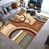 Fashionable Stylish Geometric Lines Washable Modern 3D Printing Carpet Mat Living Room Bedroom Toilets Rugs Area Rug