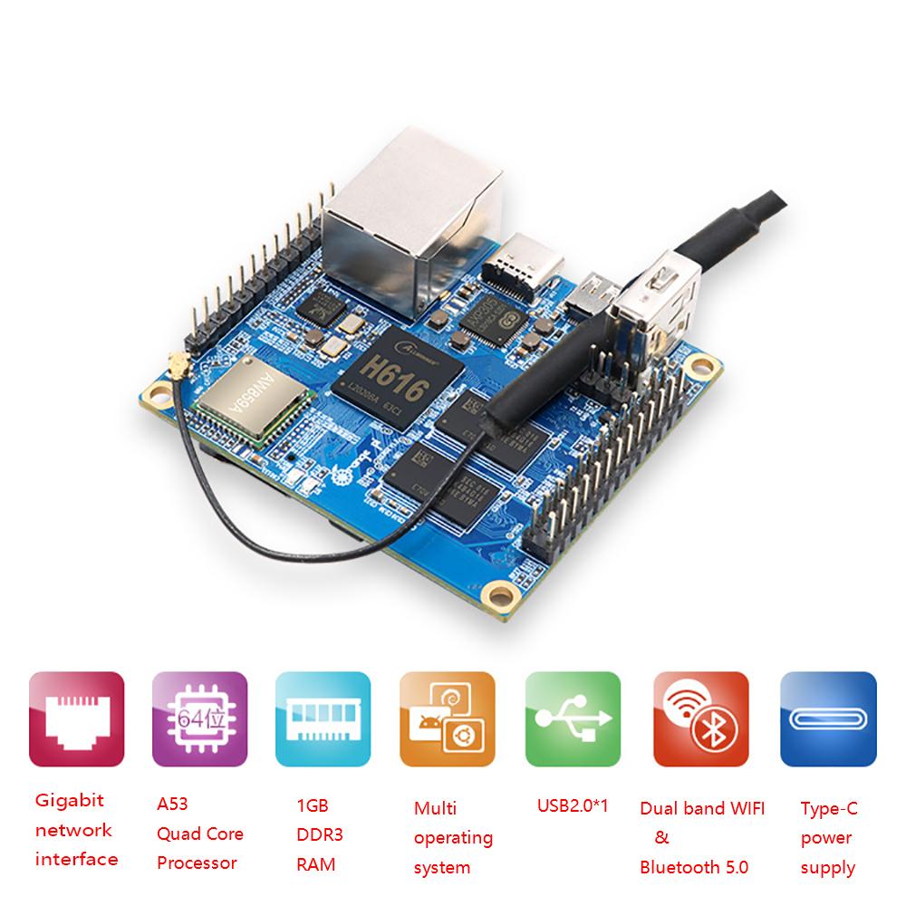1PC Development Board H616 Android Bluetooth Dual Band Wifi For Orange Pi Zero2