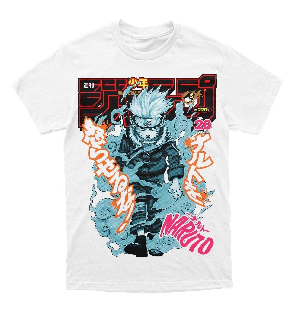

Naruto Uzumaki Weekly Shonen Jump Cover Graphic T-Shirt Men Women Anime Casual Cotton Streetwear Fans Top S разноцветный